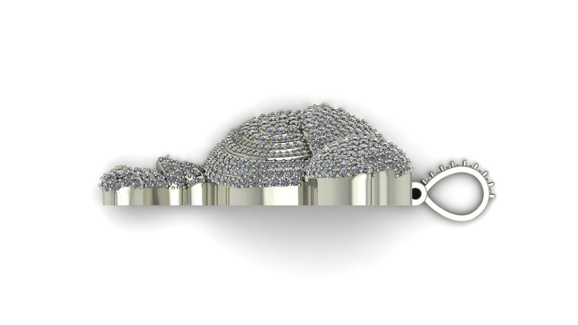 PowerPuff Girl 3 With Diamond Iced Out 2 Inches 3D print model 3D print model_8