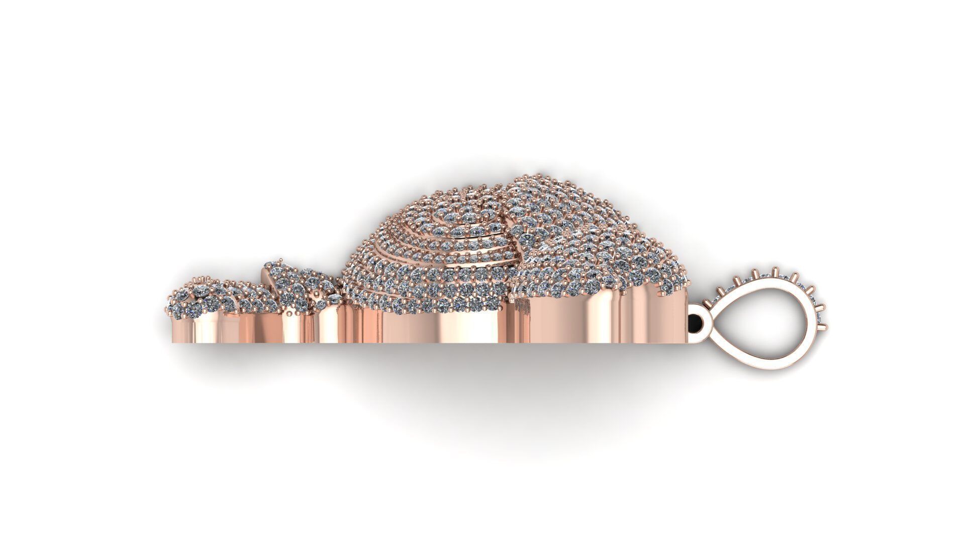 PowerPuff Girl 3 With Diamond Iced Out 2 Inches 3D print model 3D print model_6