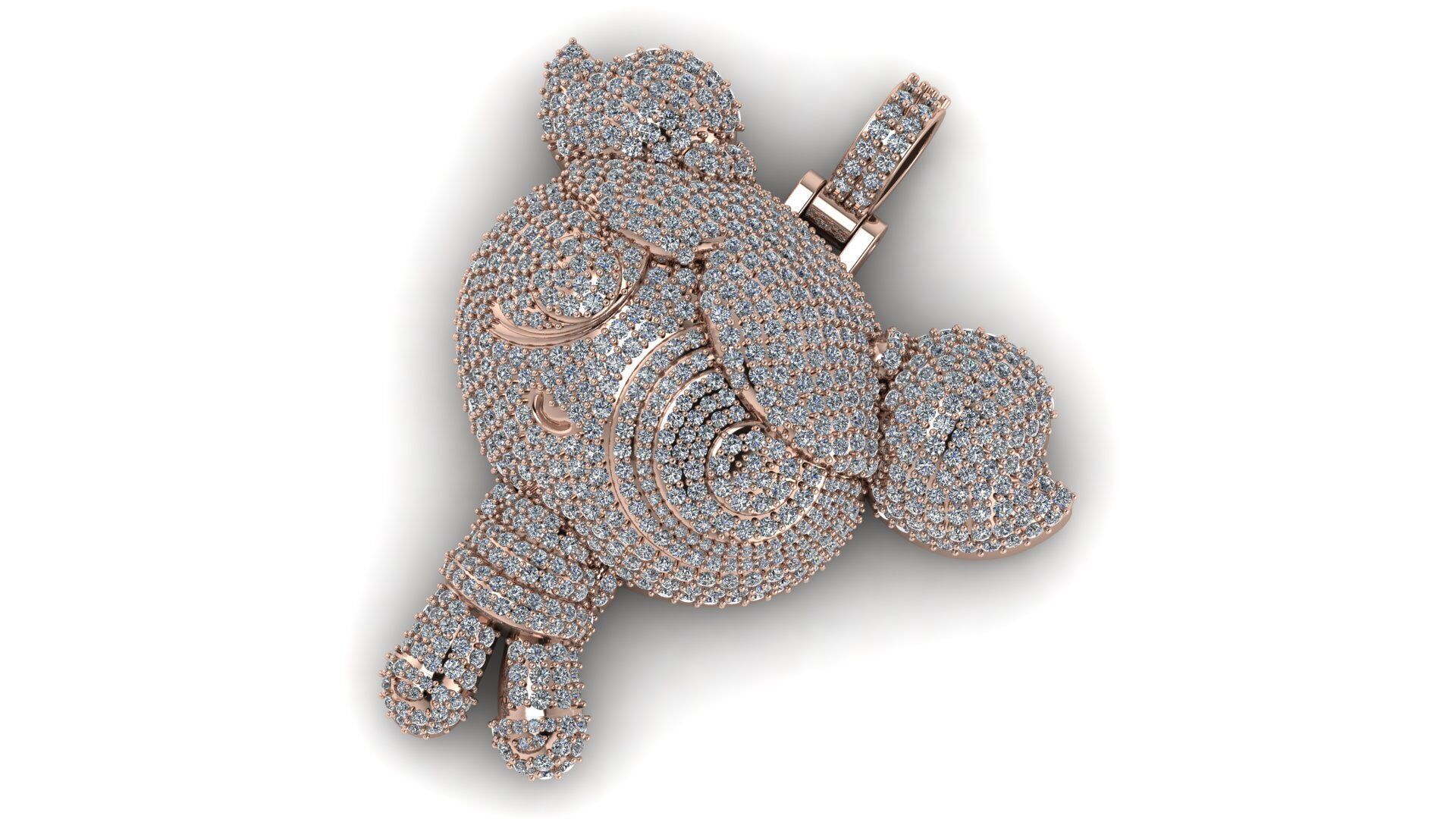 PowerPuff Girl 3 With Diamond Iced Out 2 Inches 3D print model 3D print model_5