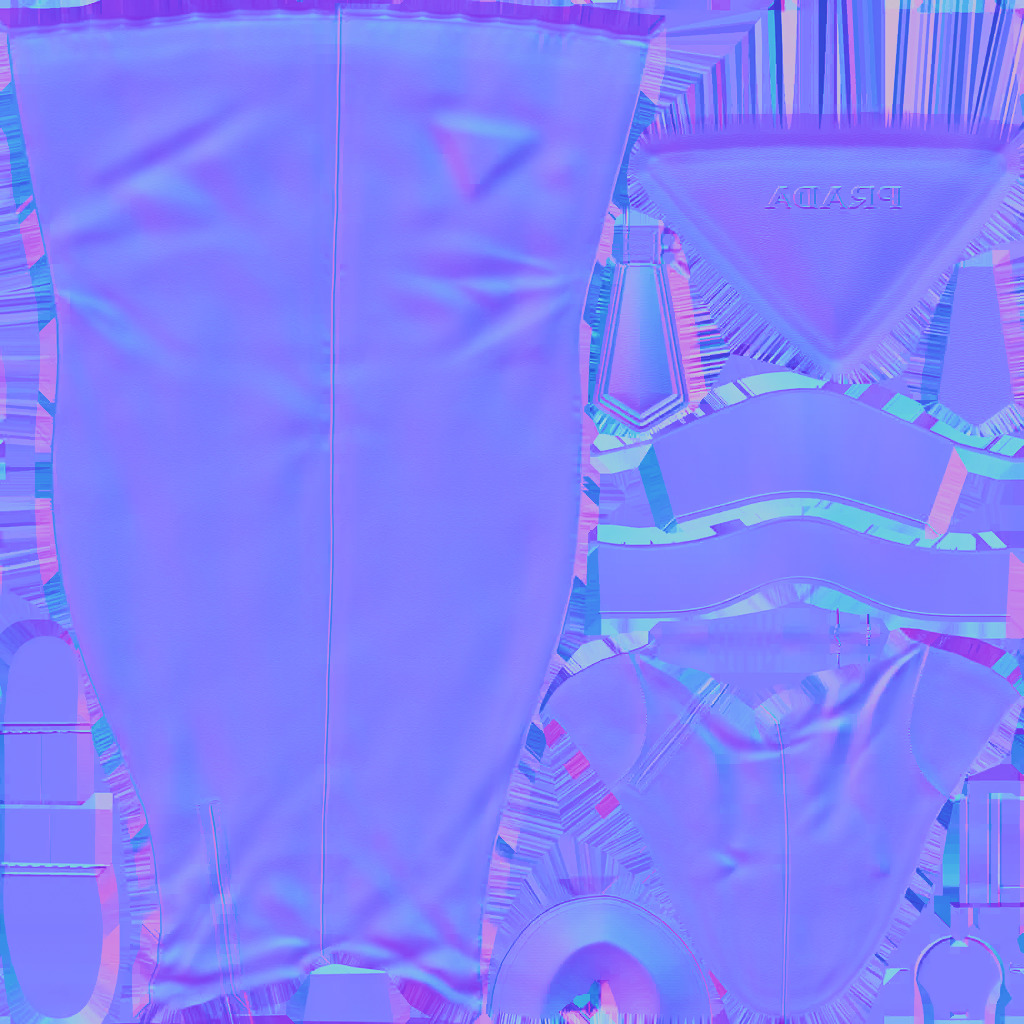 PRADA HIGH LEATHER BOOTS 3D SHOES Low-poly 3D model_13