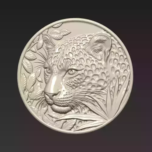 Leopard  Head Pendant A30