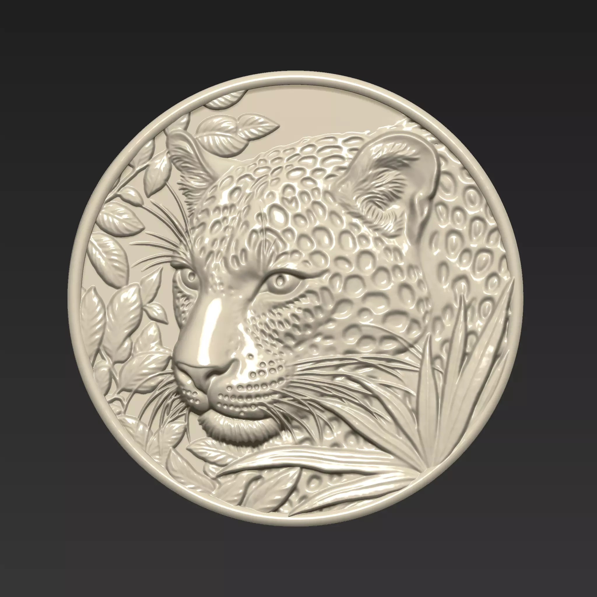 Leopard Head Pendant A30 3D print model