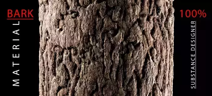 Seamless Forest Bark    100 substance designer Texture