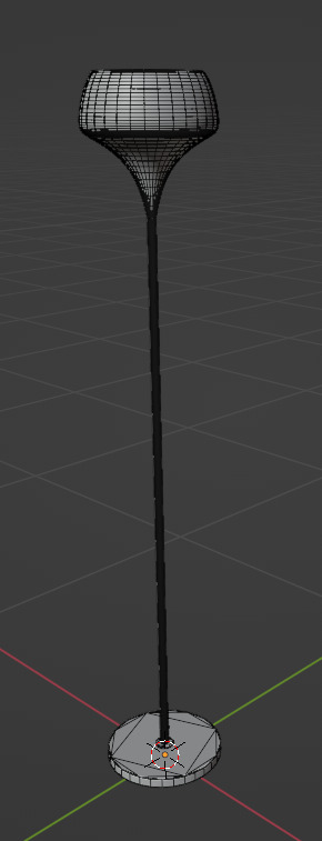 Eliza Torchiere Black 3D model_5