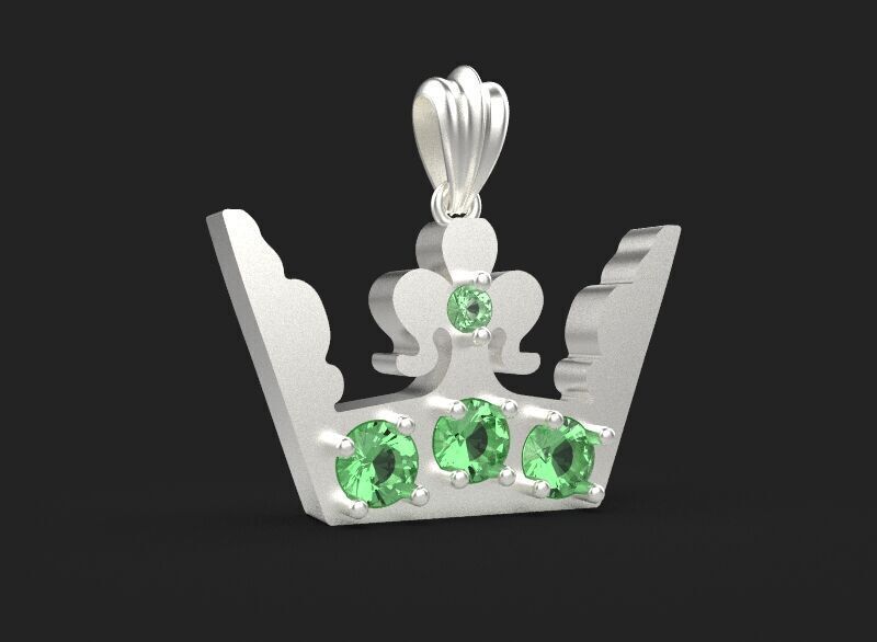 3d printing crown necklace pendant printable 3dmodel 3dm stl  3D print model_15