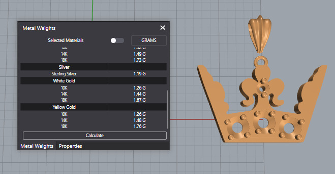 3d printing crown necklace pendant printable 3dmodel 3dm stl  3D print model_5