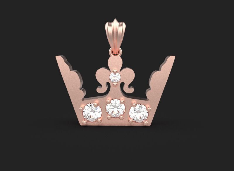 3d printing crown necklace pendant printable 3dmodel 3dm stl  3D print model_27
