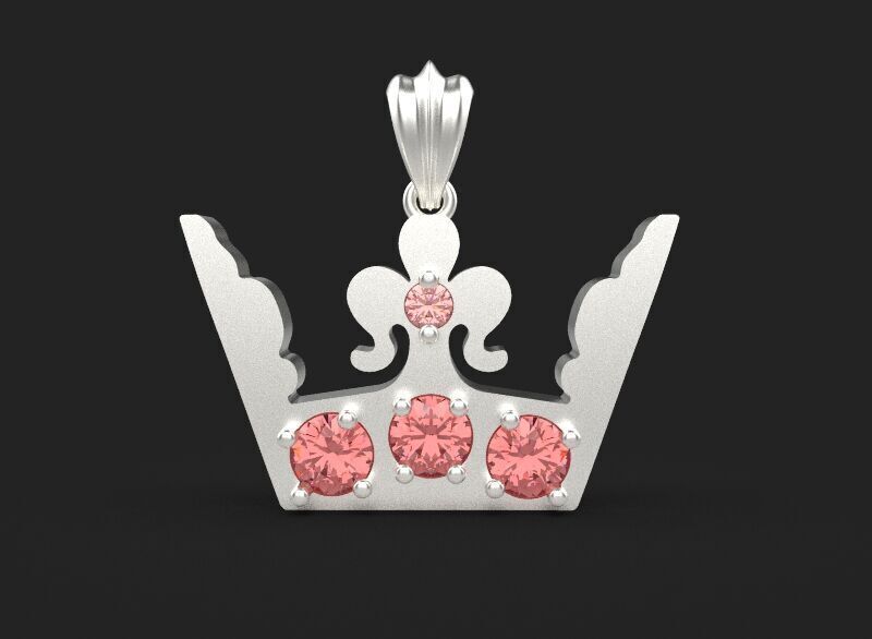 3d printing crown necklace pendant printable 3dmodel 3dm stl  3D print model_13