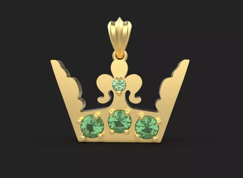 3d printing crown necklace pendant printable 3dmodel 3dm stl  3D print model_0
