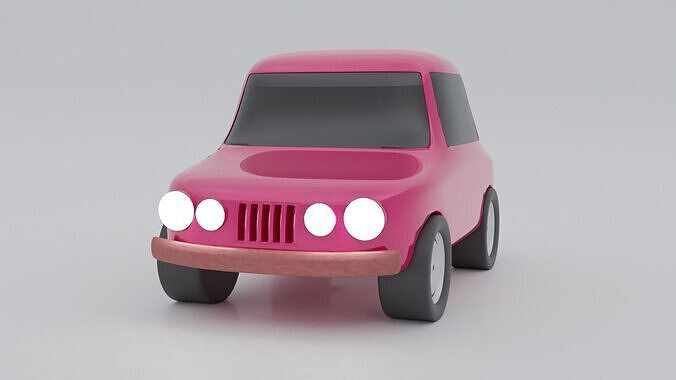 Old School Toy Car 3D model low-poly 3D model Low-poly 3D model