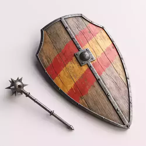 Medieval Shield and Mace