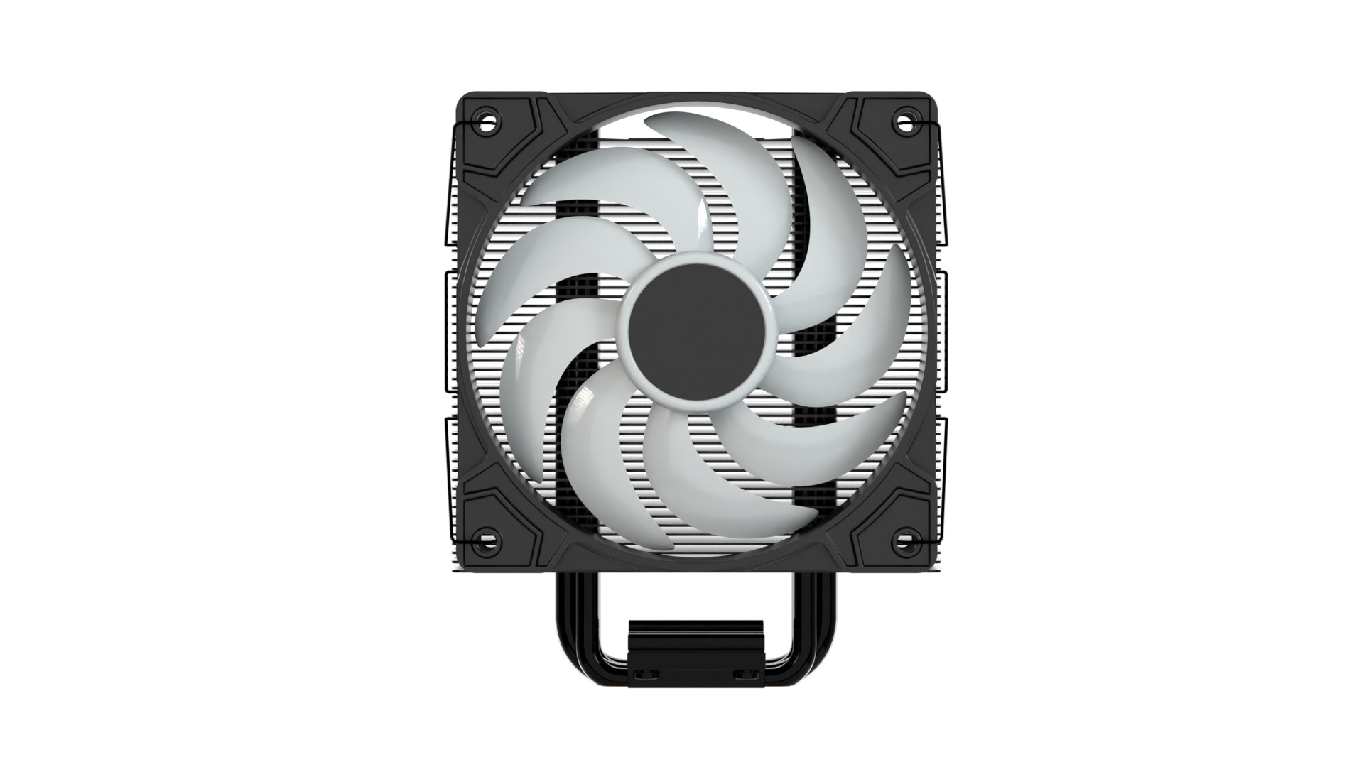 CPU Cooler 4Pipes 120mm Low-poly 3D model_1