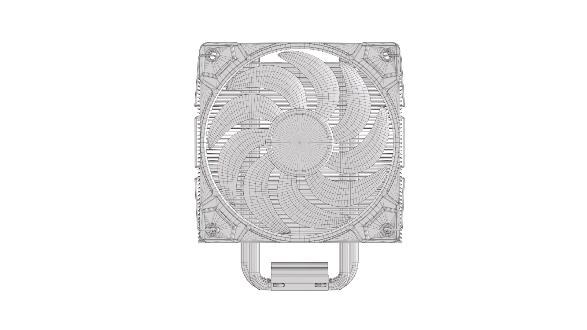 CPU Cooler 4Pipes 120mm Low-poly 3D model_18
