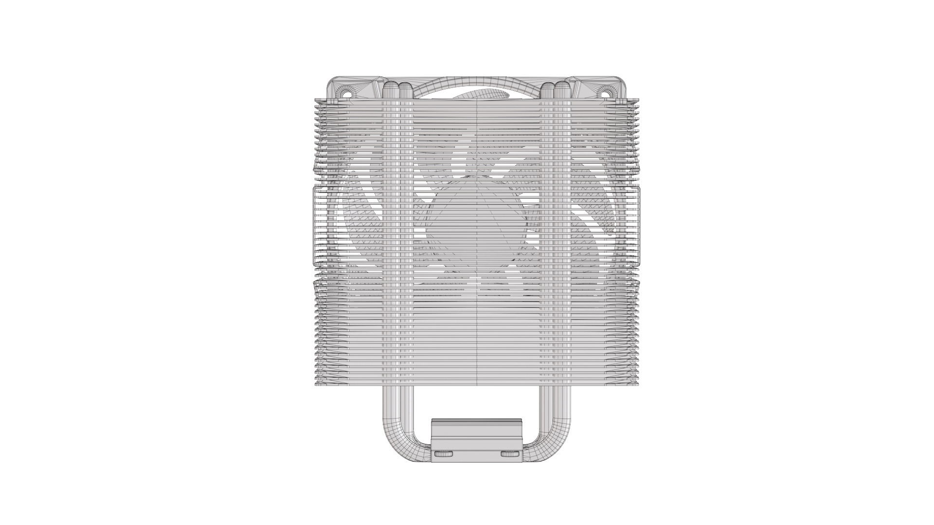 CPU Cooler 4Pipes 120mm Low-poly 3D model_22