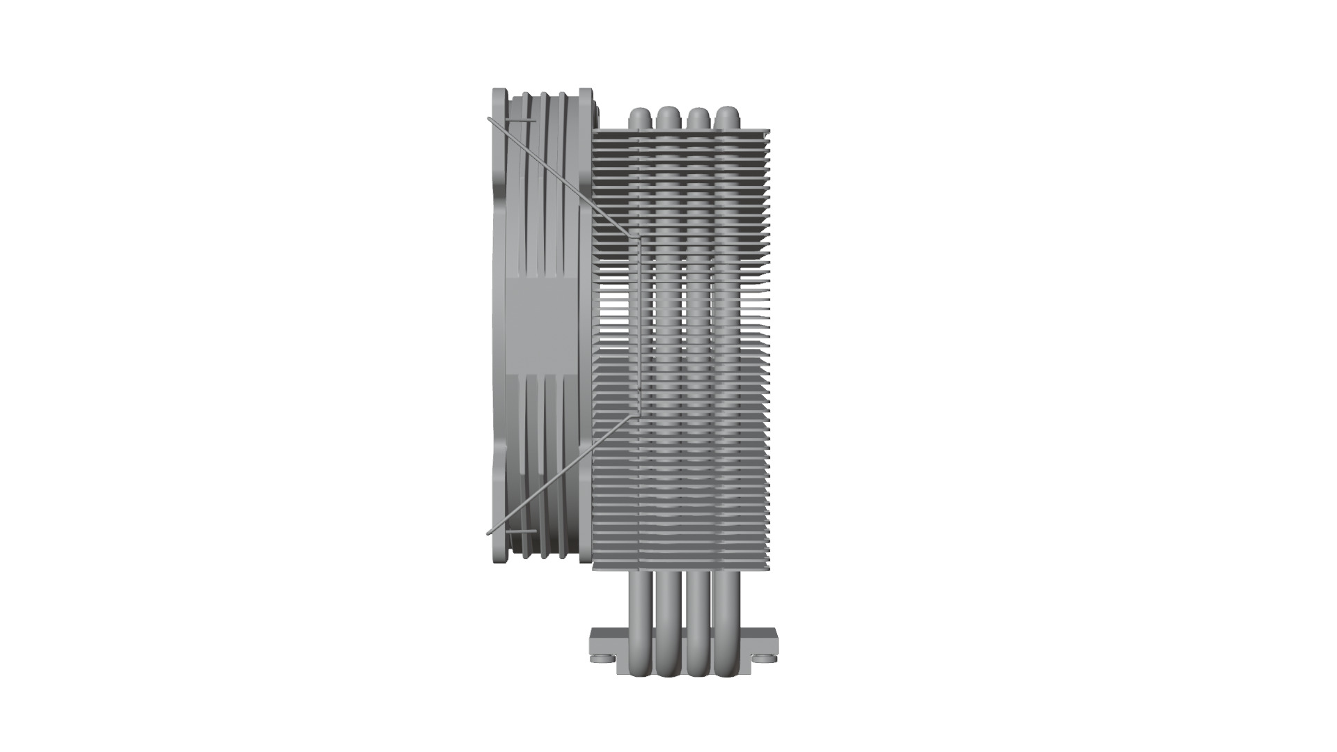 CPU Cooler 4Pipes 120mm Low-poly 3D model_11