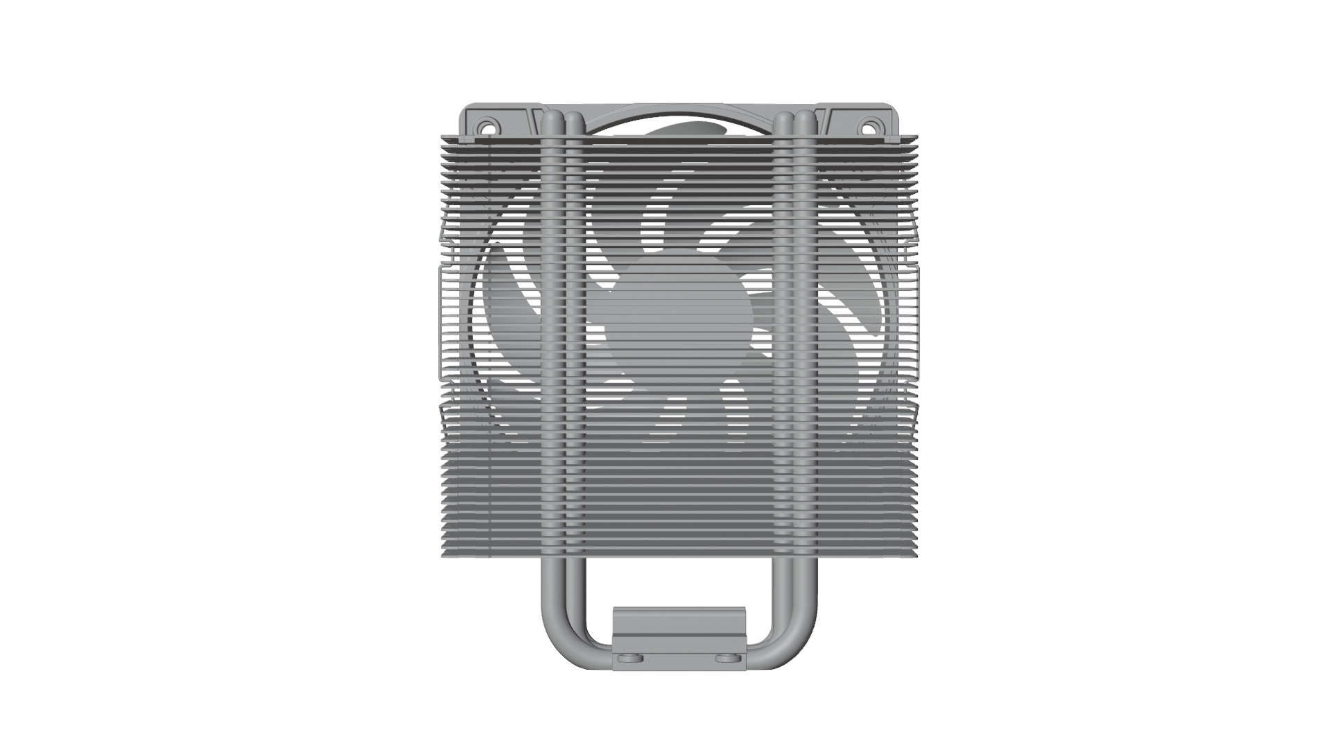 CPU Cooler 4Pipes 120mm Low-poly 3D model_13