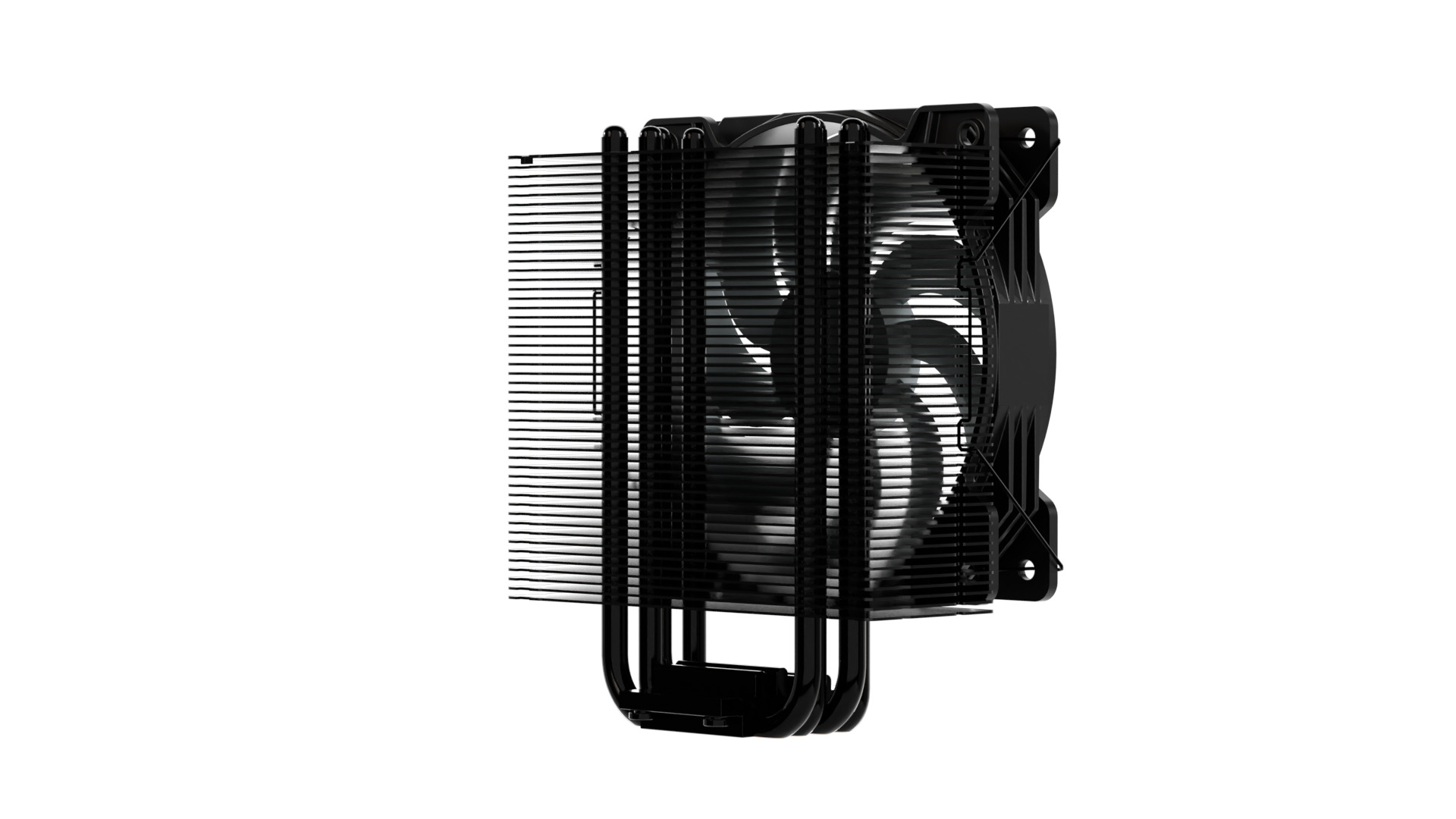 CPU Cooler 4Pipes 120mm Low-poly 3D model_6