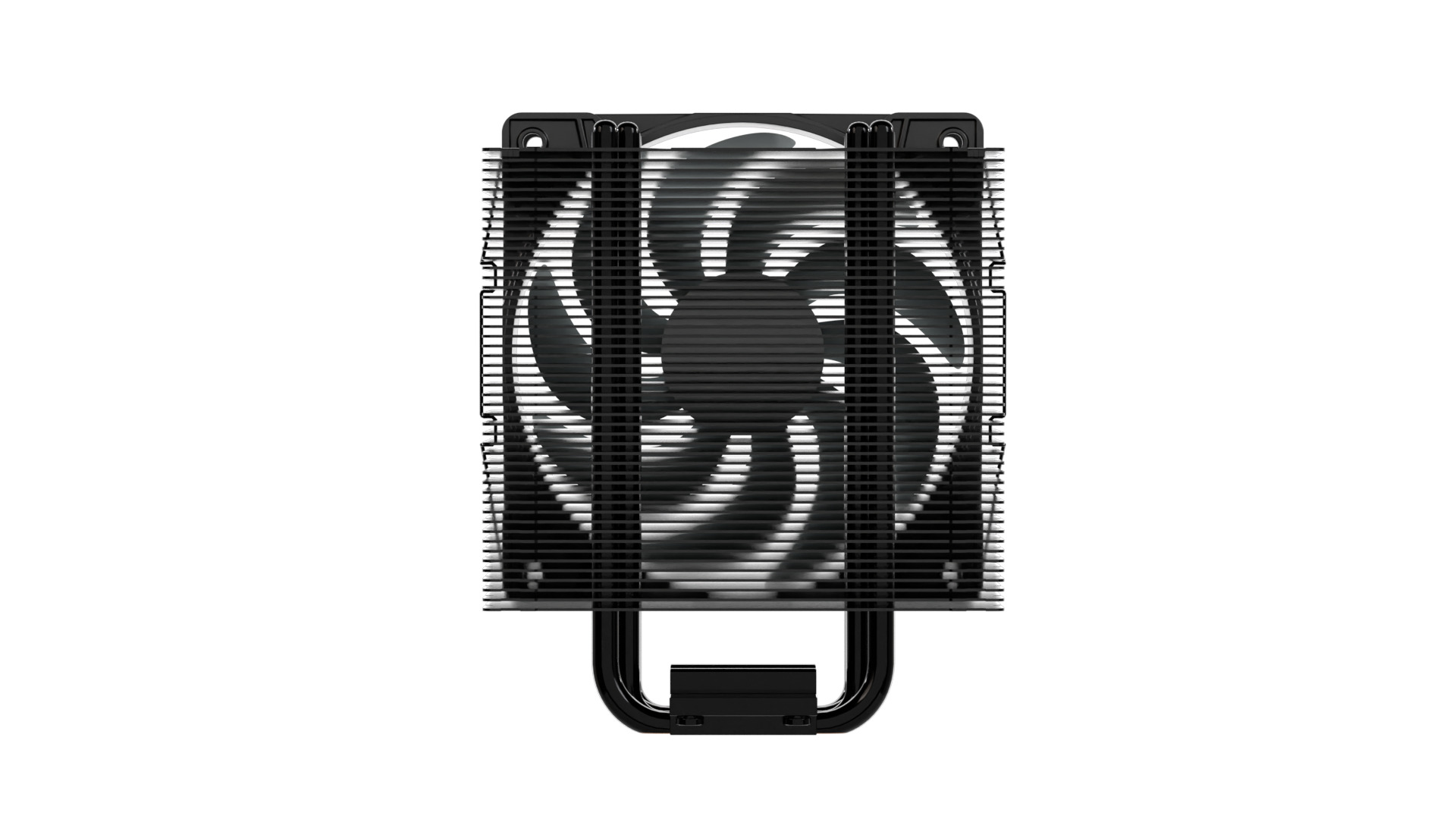 CPU Cooler 4Pipes 120mm Low-poly 3D model_5