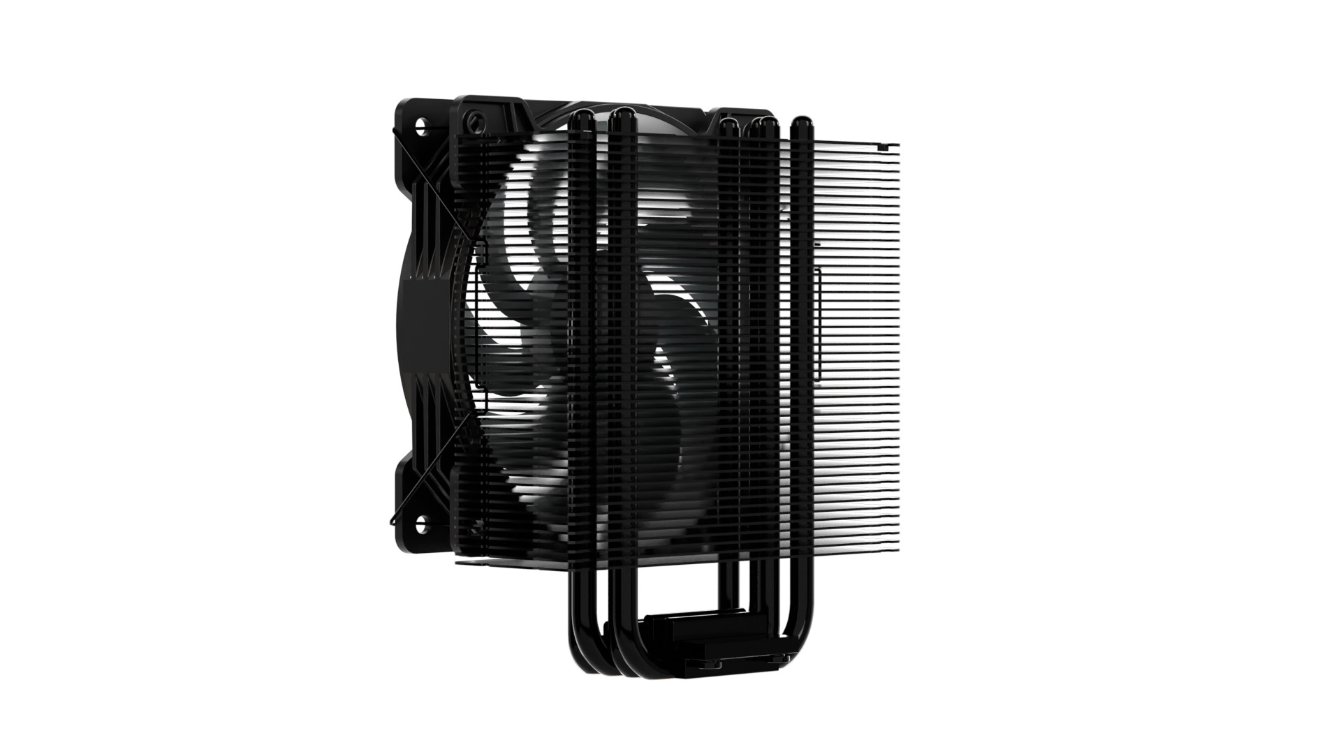 CPU Cooler 4Pipes 120mm Low-poly 3D model_4