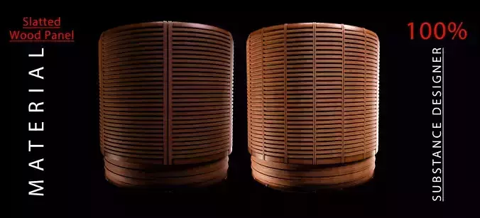 Slatted Wood Panel material