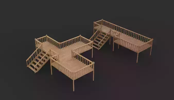 Deck Veranda 3D model