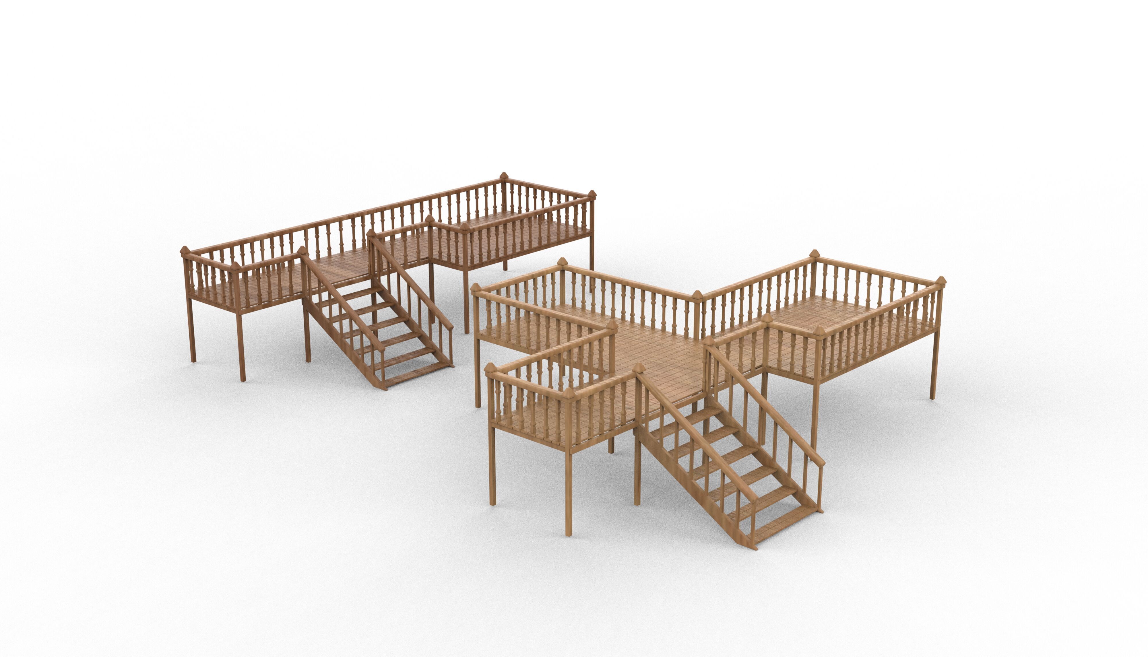 Deck Veranda 3D model_12