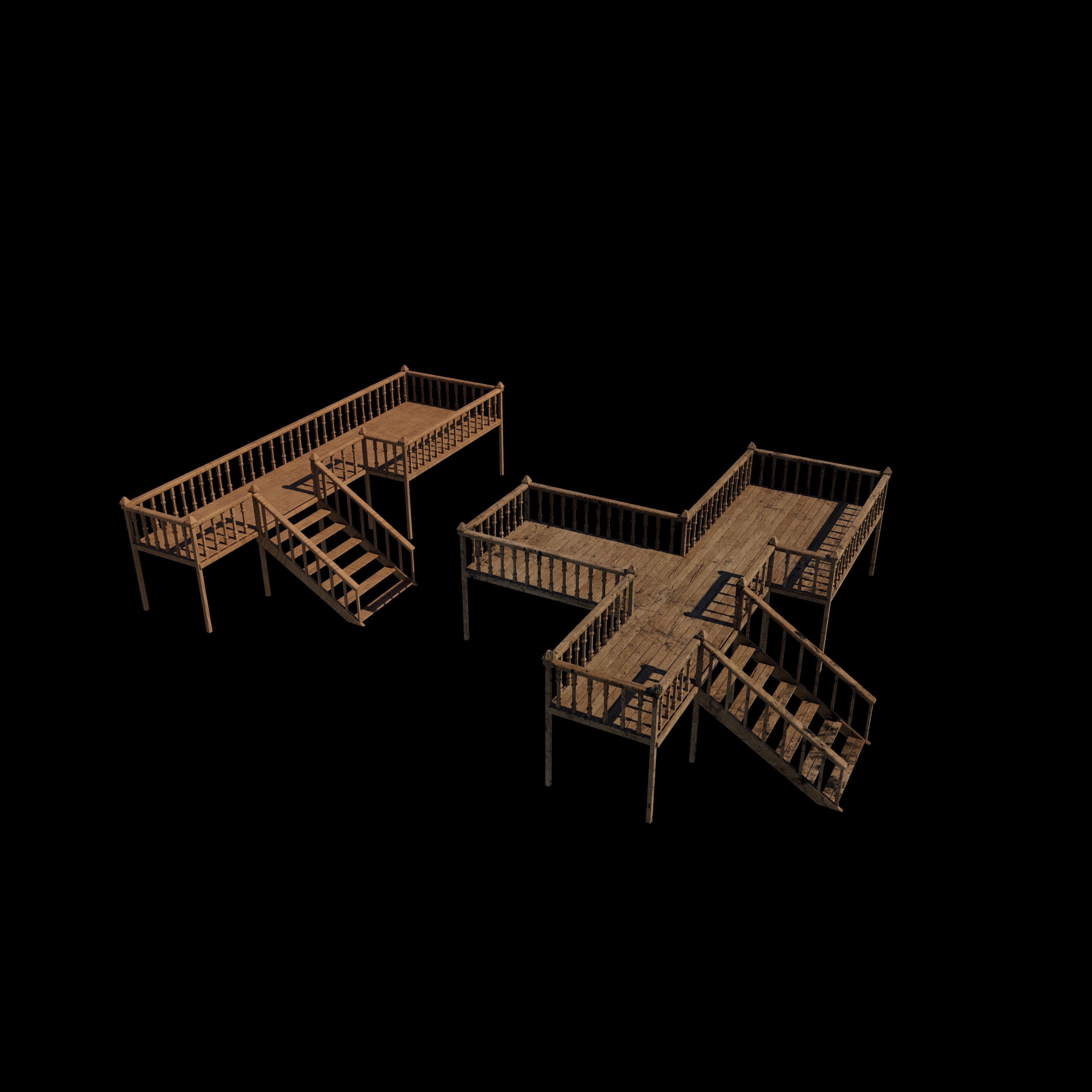 Deck Veranda 3D model_8