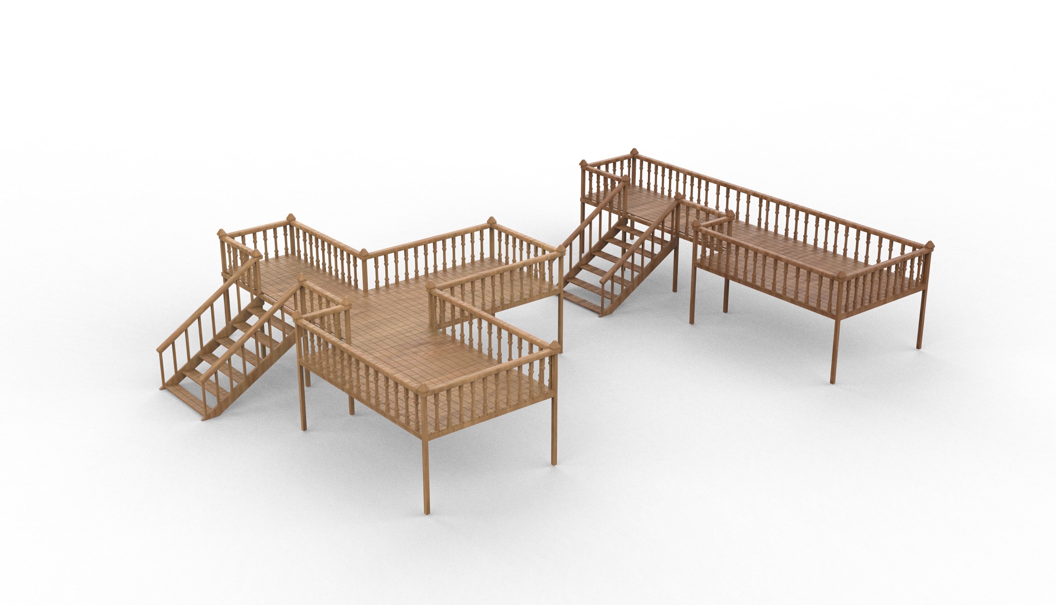 Deck Veranda 3D model_11