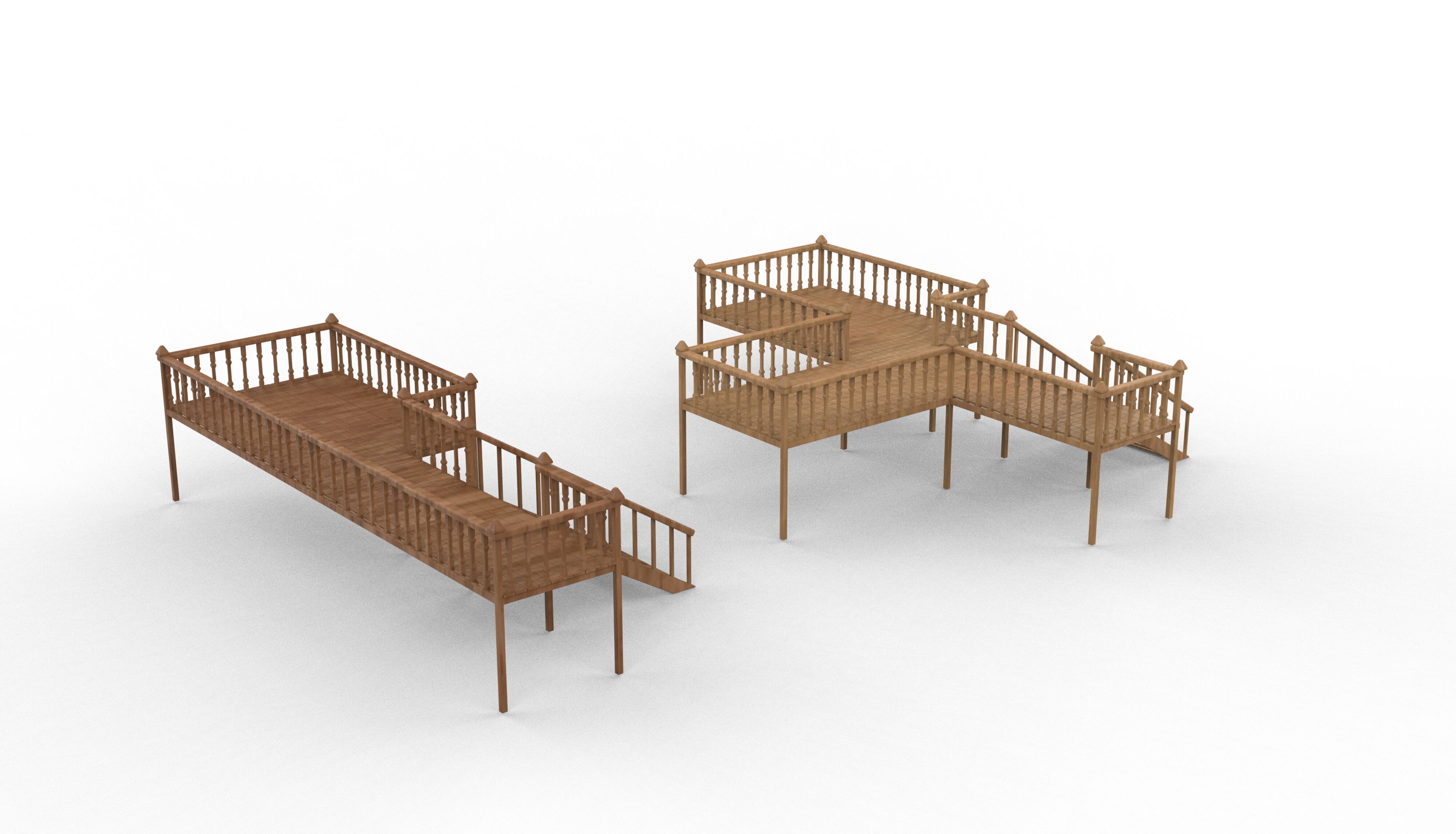 Deck Veranda 3D model_13