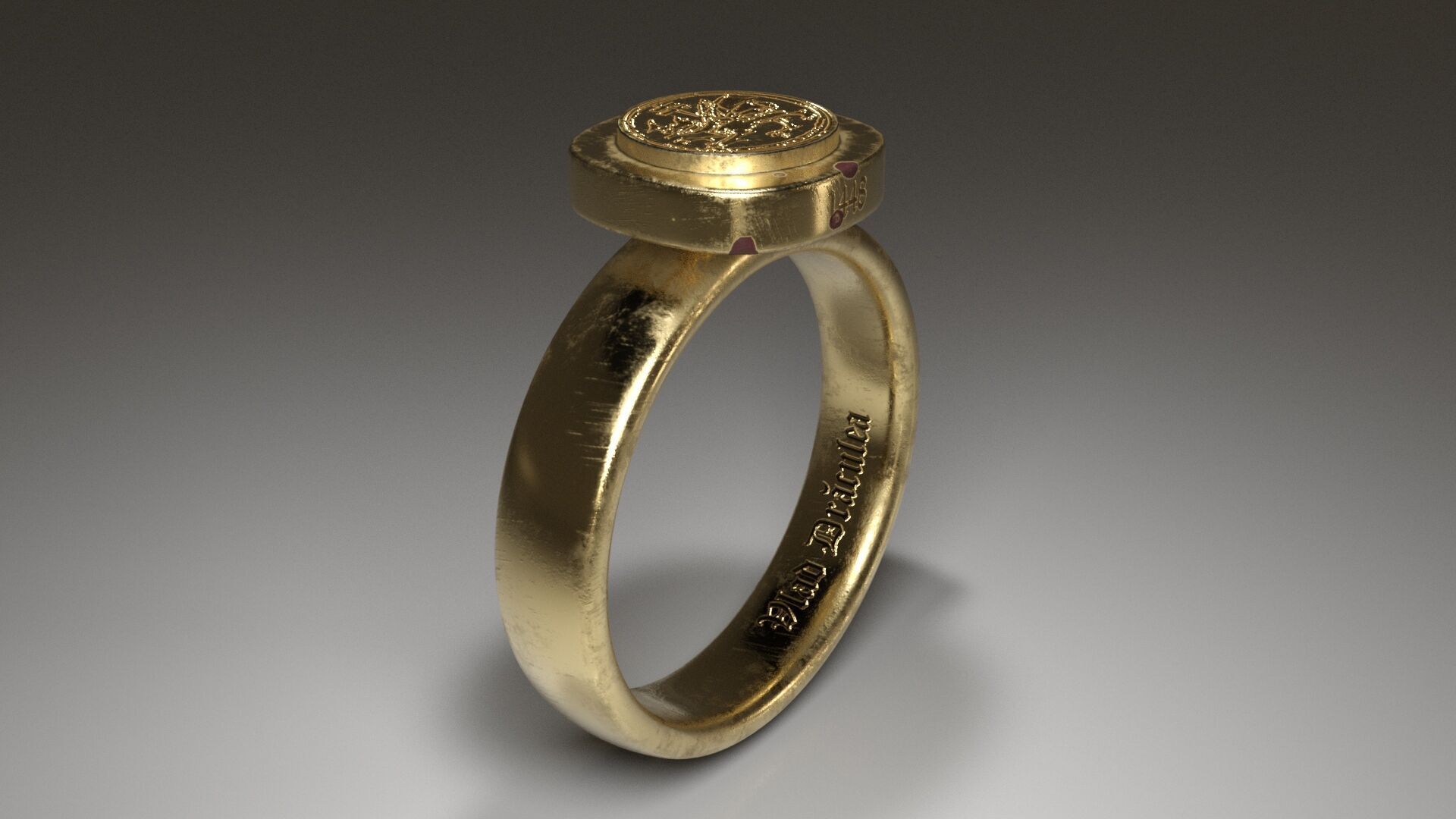 Dracula ring Low-poly 3D model_2