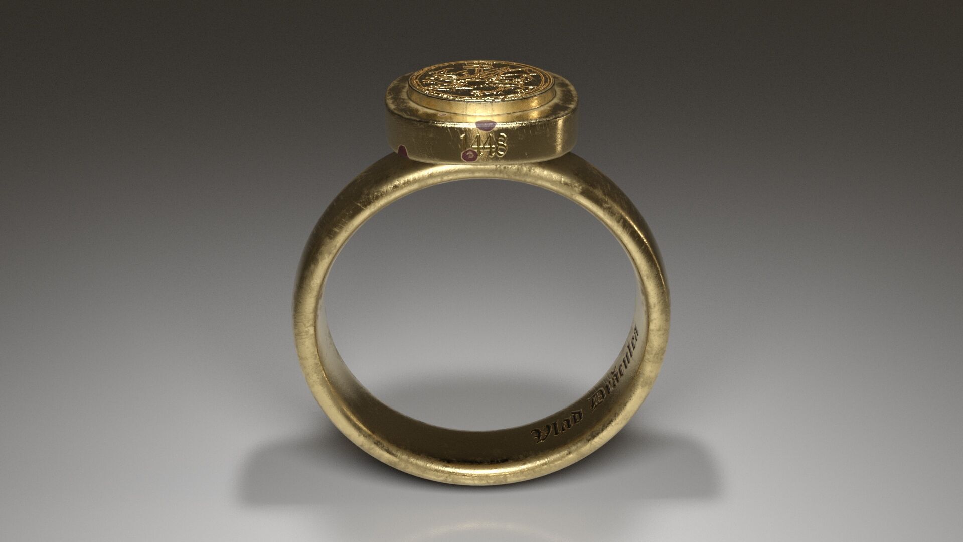 Dracula ring Low-poly 3D model_5