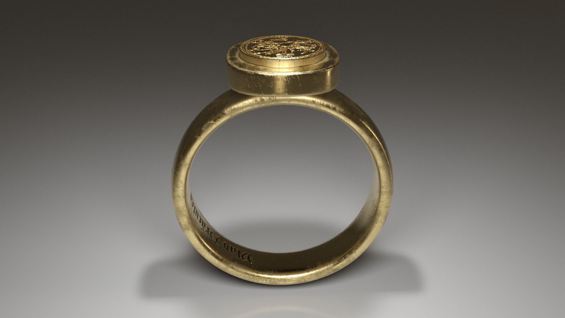 Dracula ring Low-poly 3D model_4