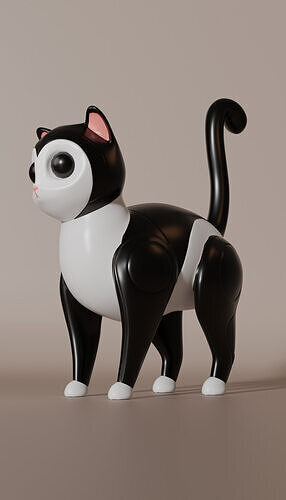 Cat  Robot Low-poly 3D model