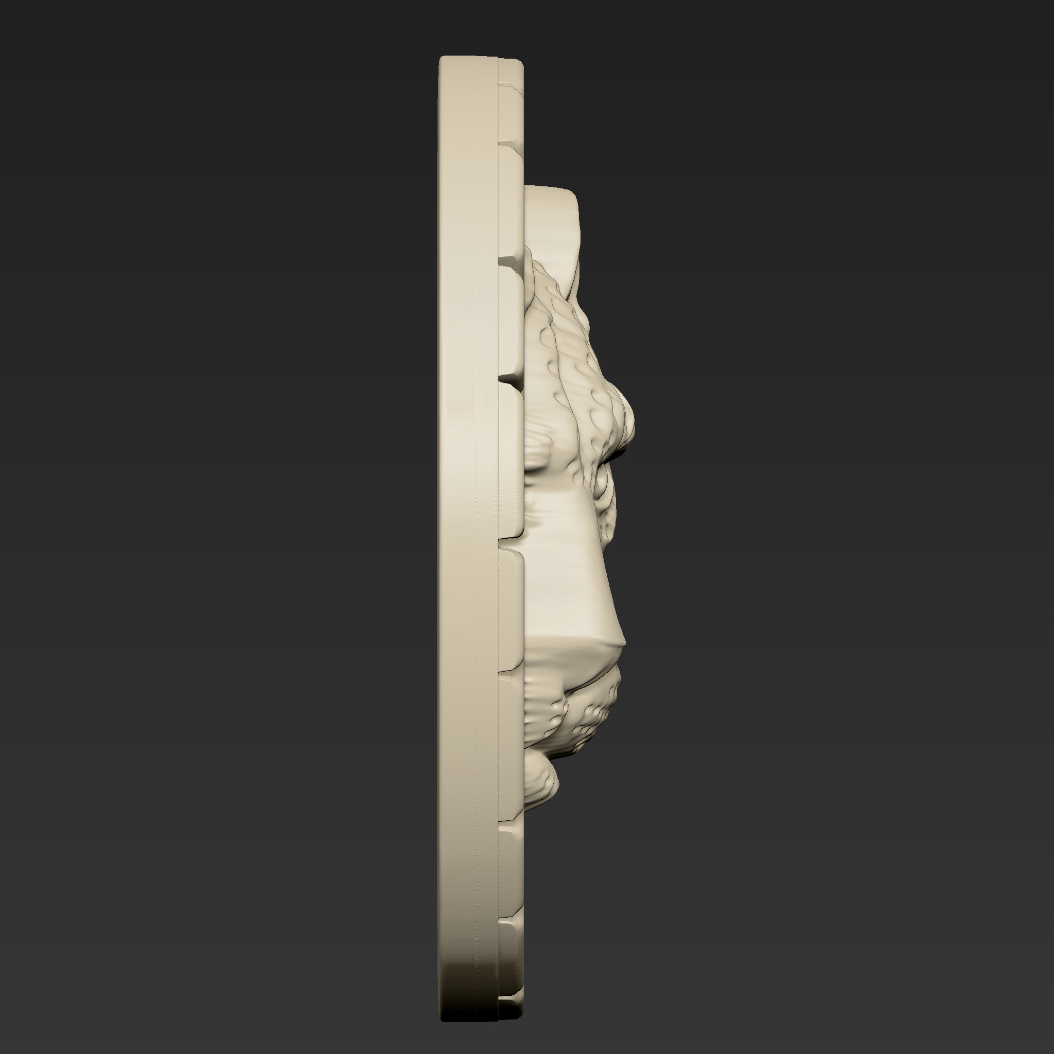 Leopard Head Pendant A35 3D print model_5