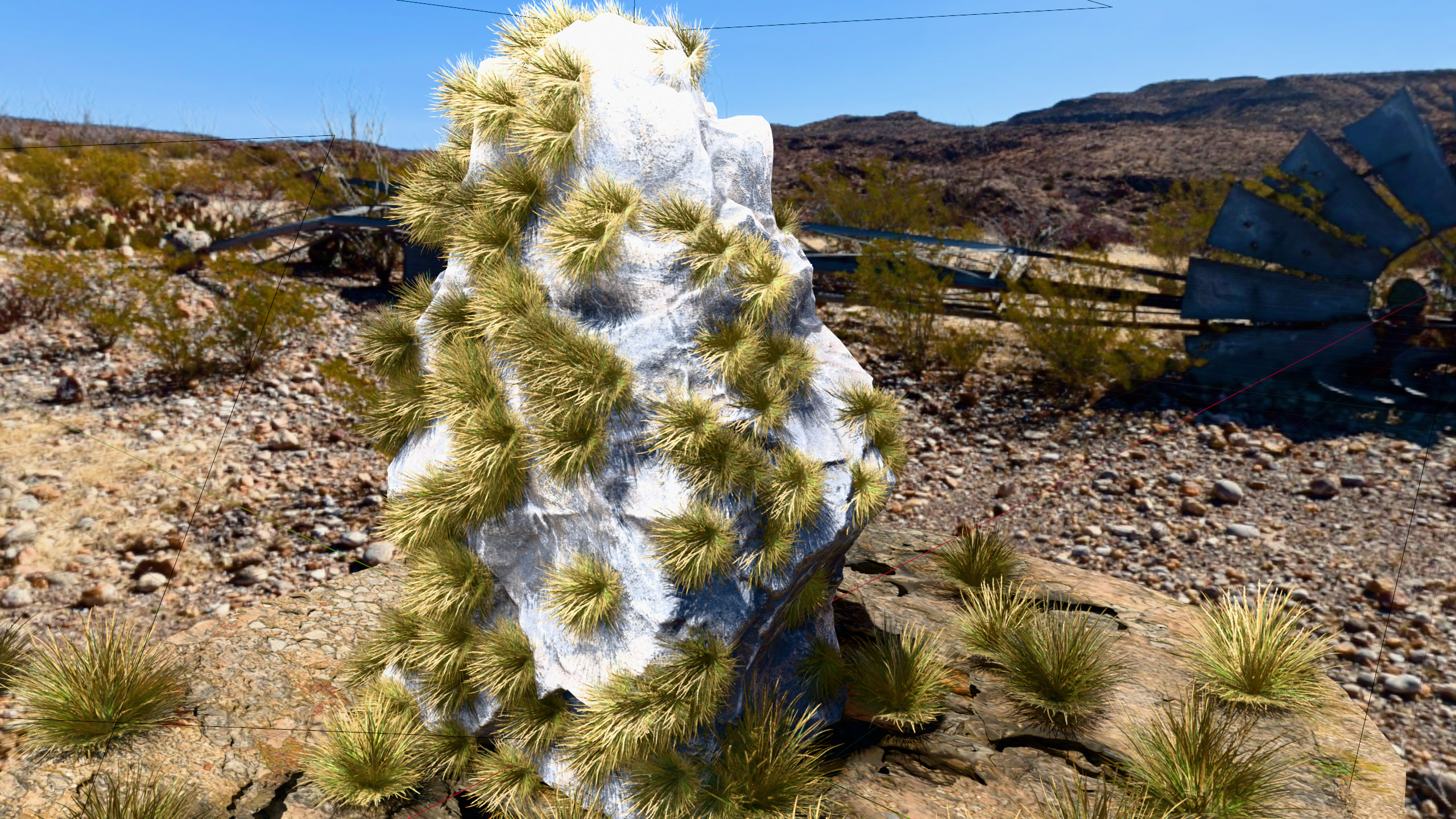 Nature Rock Pack with Flowers Stylized Environment Assets Low-poly 3D model_0