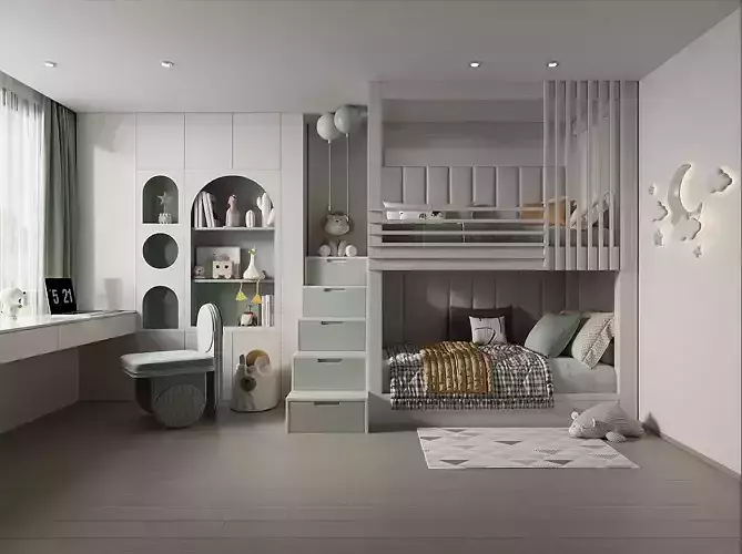 Modern children s room 3D model