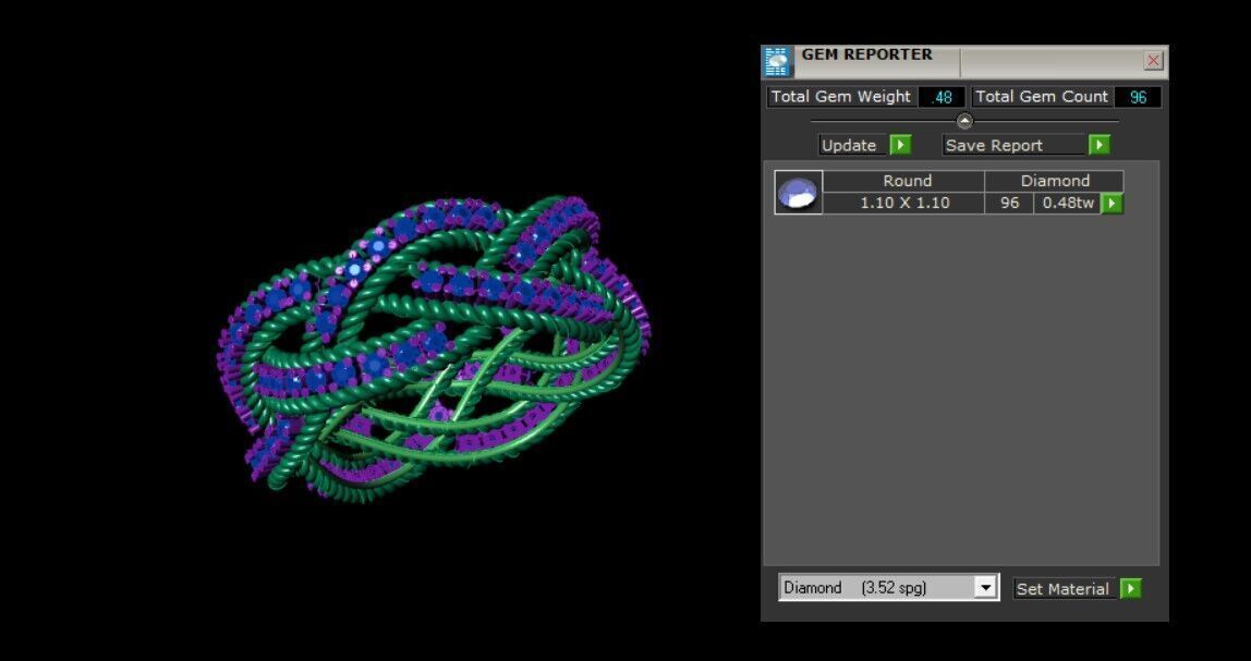 Twisted Rings 3D print model_3