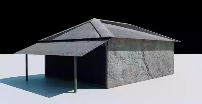Low-Poly Desi Shop Low-poly 3D model