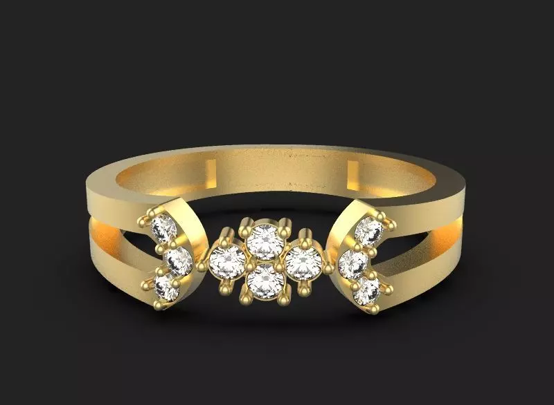 Beautiful ring Ready for 3d printing 3dm stl 3D print model 3D print model_0