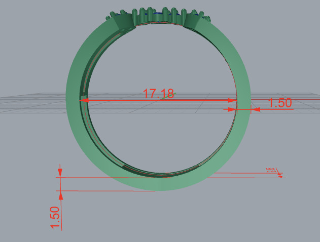 Beautiful ring Ready for 3d printing 3dm stl 3D print model 3D print model_5