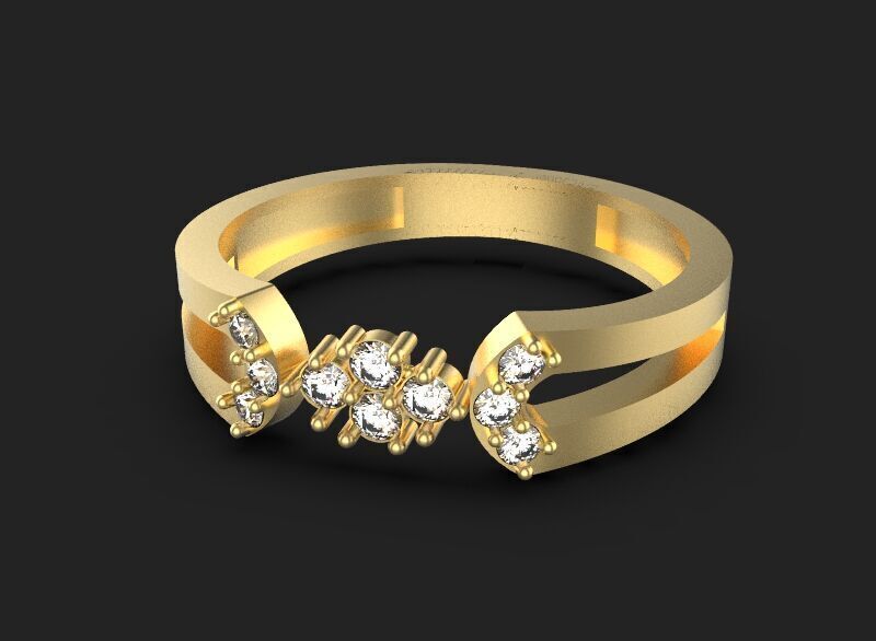 Beautiful ring Ready for 3d printing 3dm stl 3D print model 3D print model_9