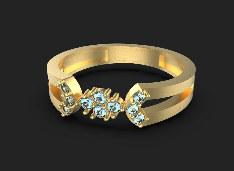 Beautiful ring Ready for 3d printing 3dm stl 3D print model 3D print model_17