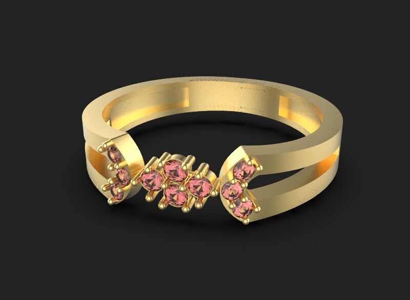 Beautiful ring Ready for 3d printing 3dm stl 3D print model 3D print model_26