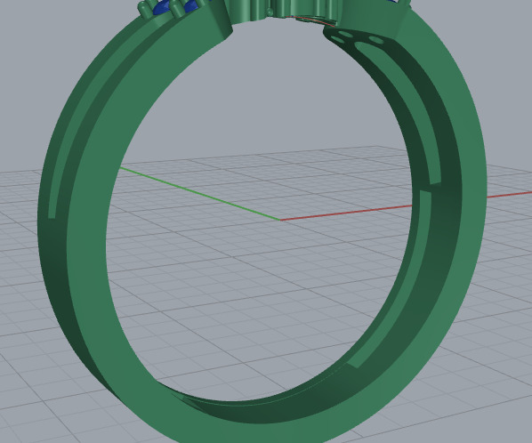 Beautiful ring Ready for 3d printing 3dm stl 3D print model 3D print model_8
