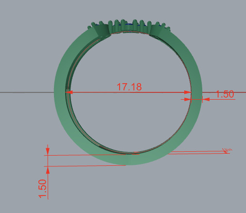Beautiful ring Ready for 3d printing 3dm stl 3D print model 3D print model_15