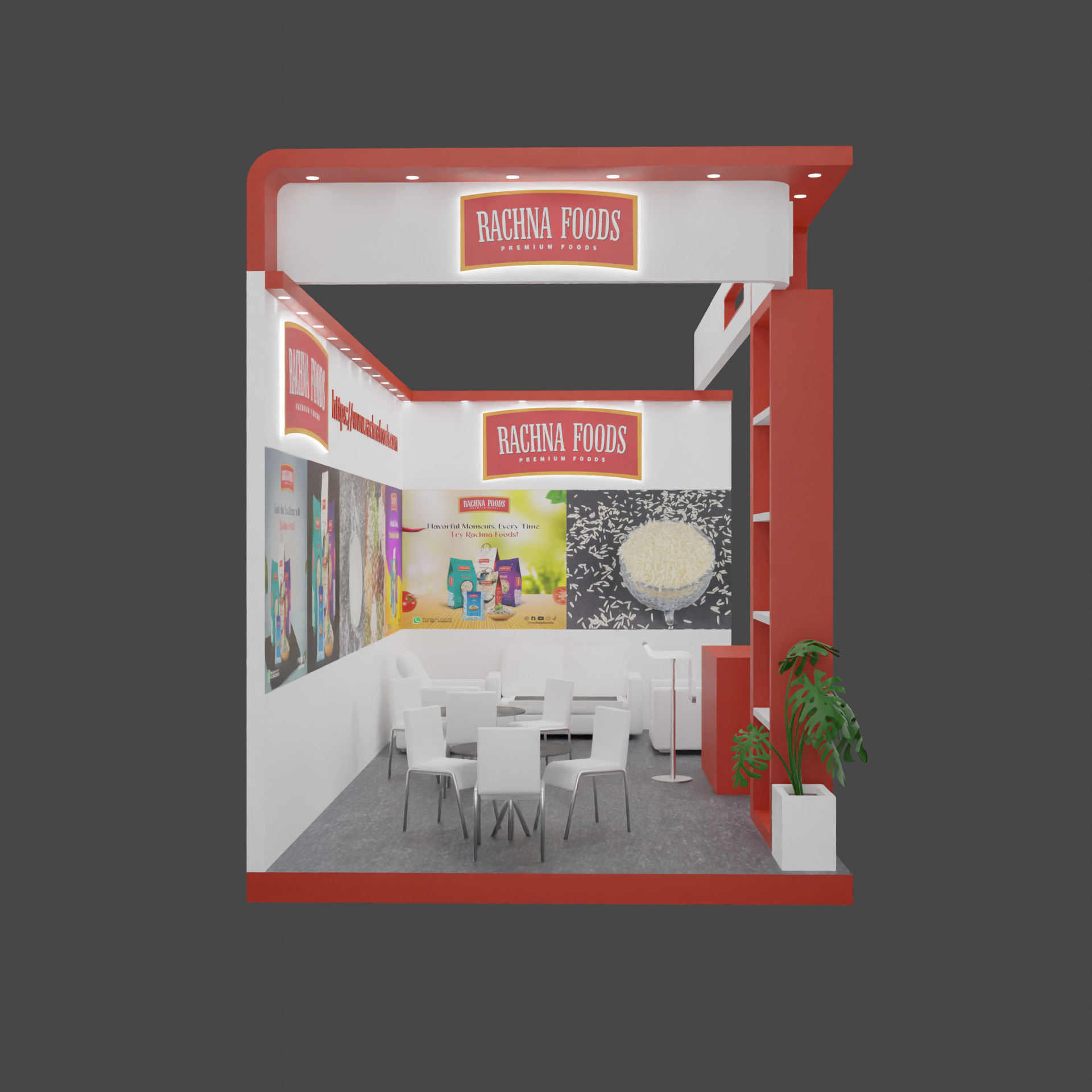 3D Exhibition Booth Low-poly 3D model_10