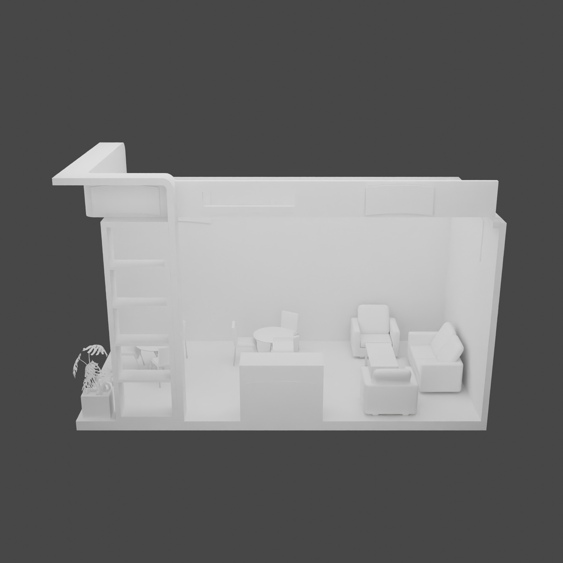 3D Exhibition Booth Low-poly 3D model_6