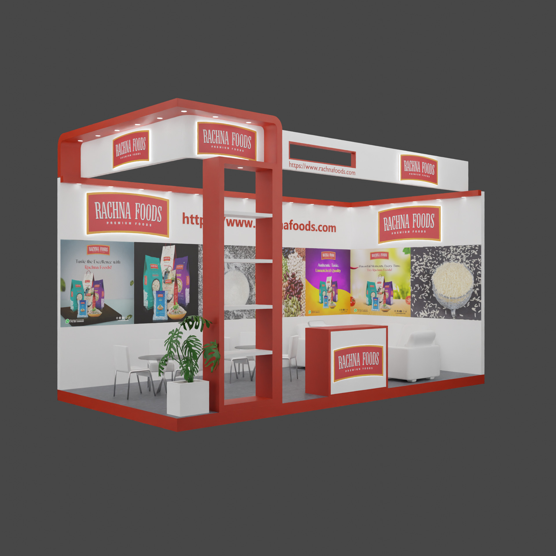 3D Exhibition Booth Low-poly 3D model_2