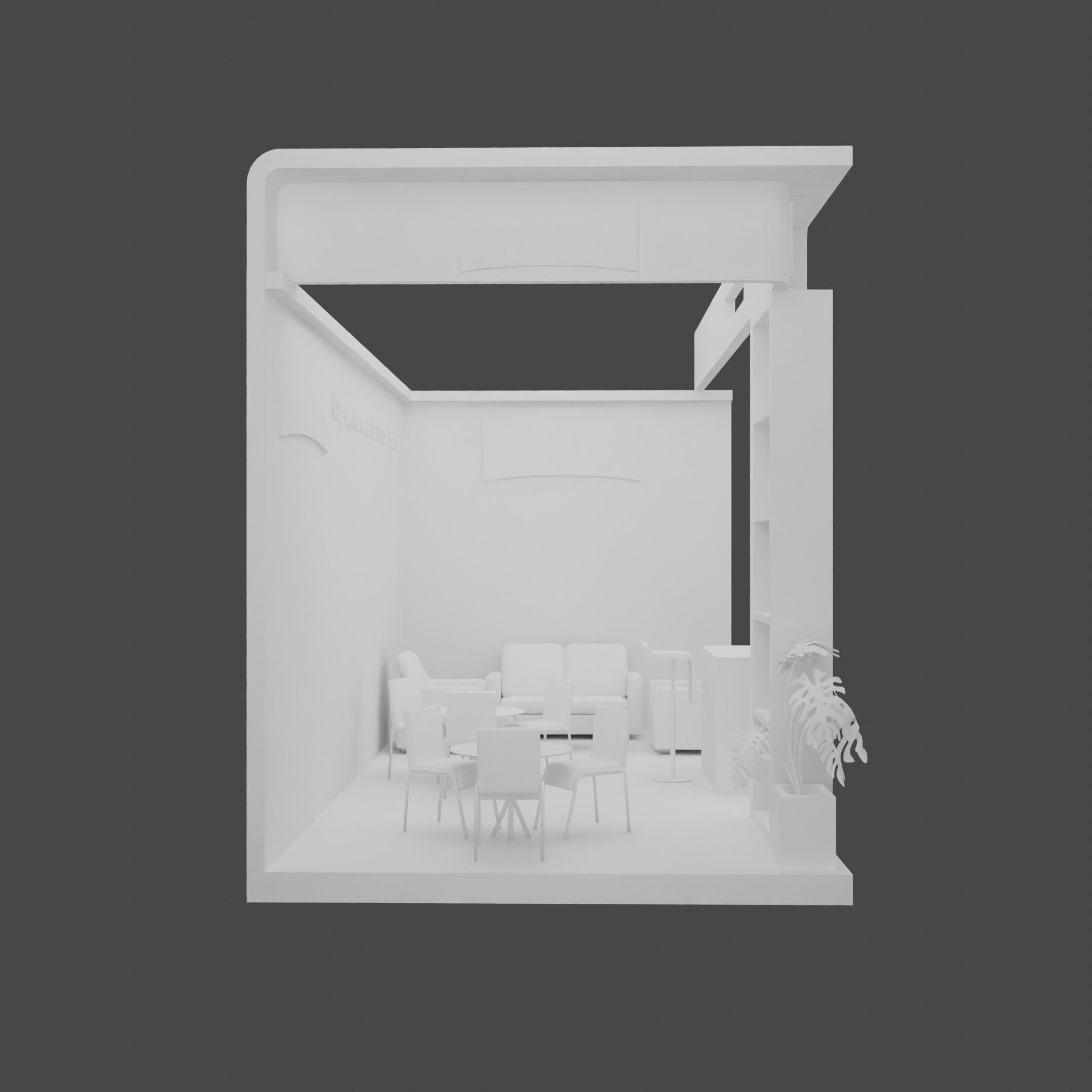 3D Exhibition Booth Low-poly 3D model_8