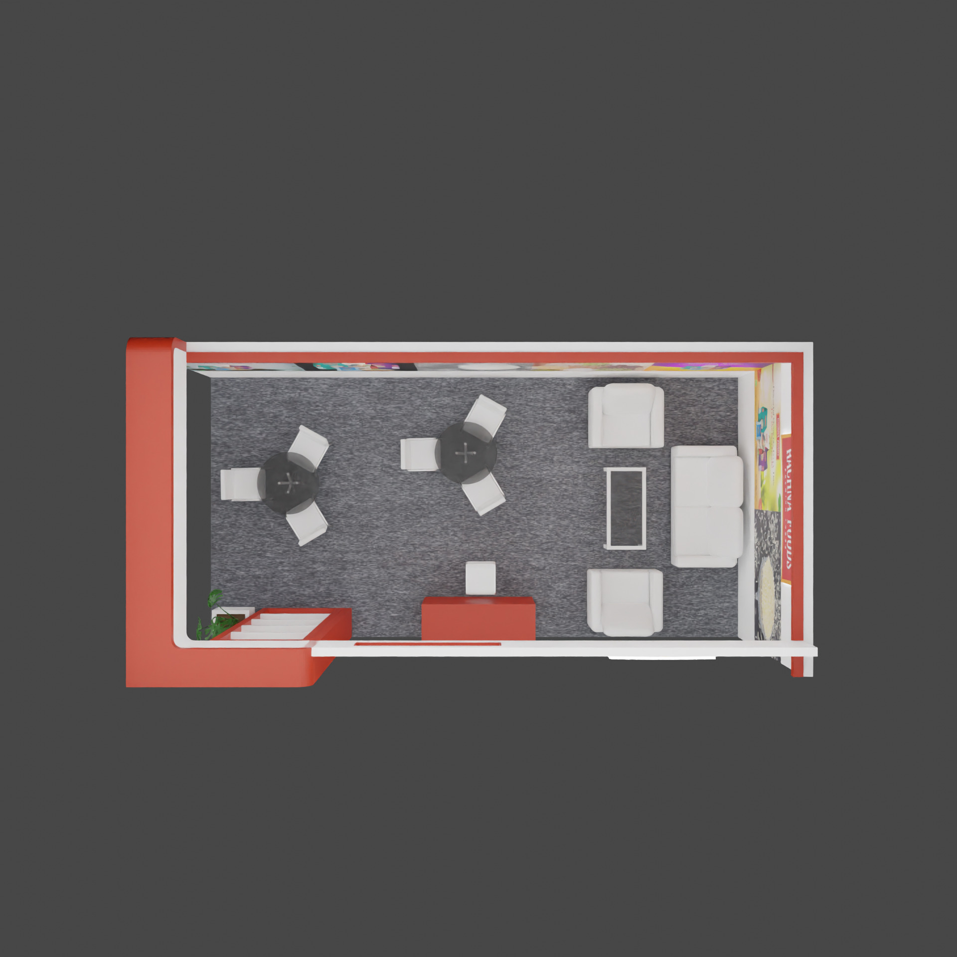 3D Exhibition Booth Low-poly 3D model_5